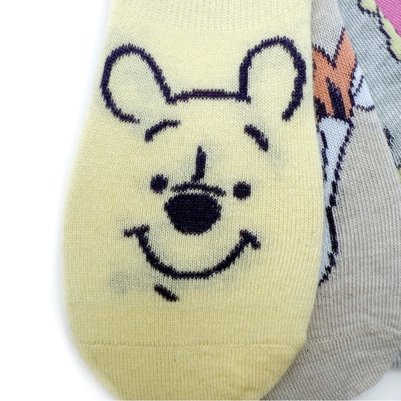 Winnie the Pooh Womens No Show Socks Liners Piglet Tigger Eeyore Fun Pastel Gift - Picture 3 of 8